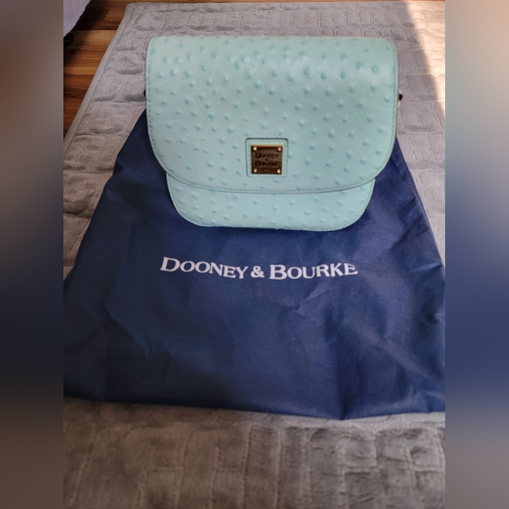 NWOT Dooney & Bourke Saddle Crossbody Bag Light Aqua color